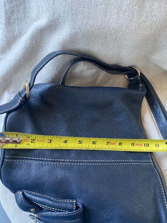 Beautiful navy blue Jones leather backpack style bag main image 4
